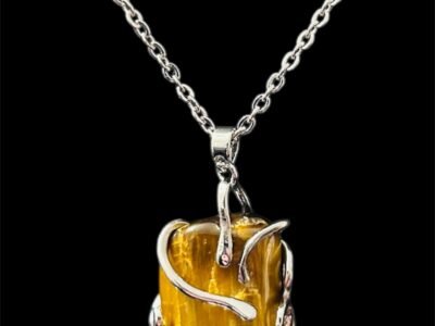 Collier véritable pierre œil de tigre