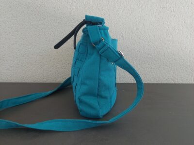 Sac bandoulière Jean Turquoise Tressé