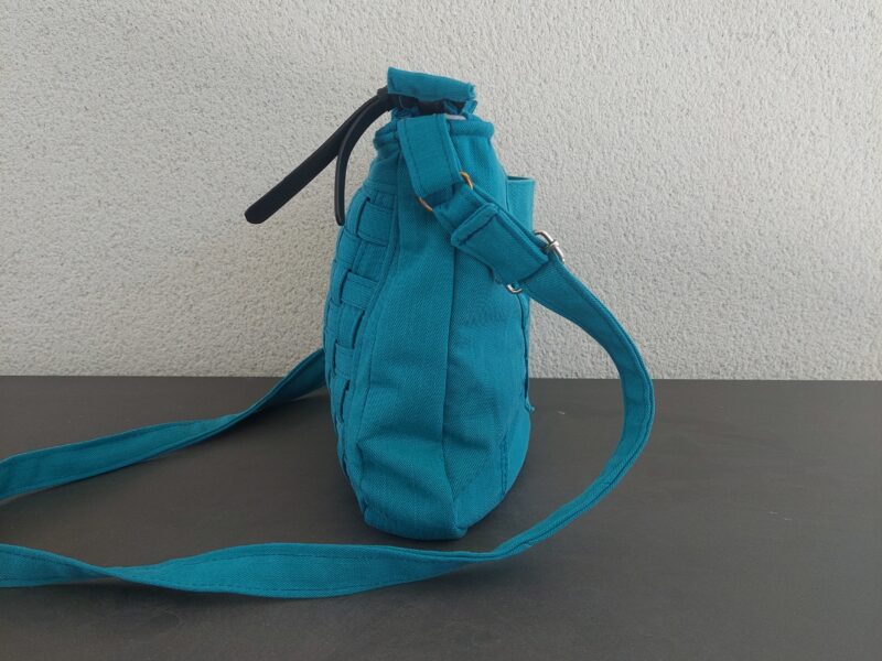 Sac bandoulière Jean Turquoise Tressé