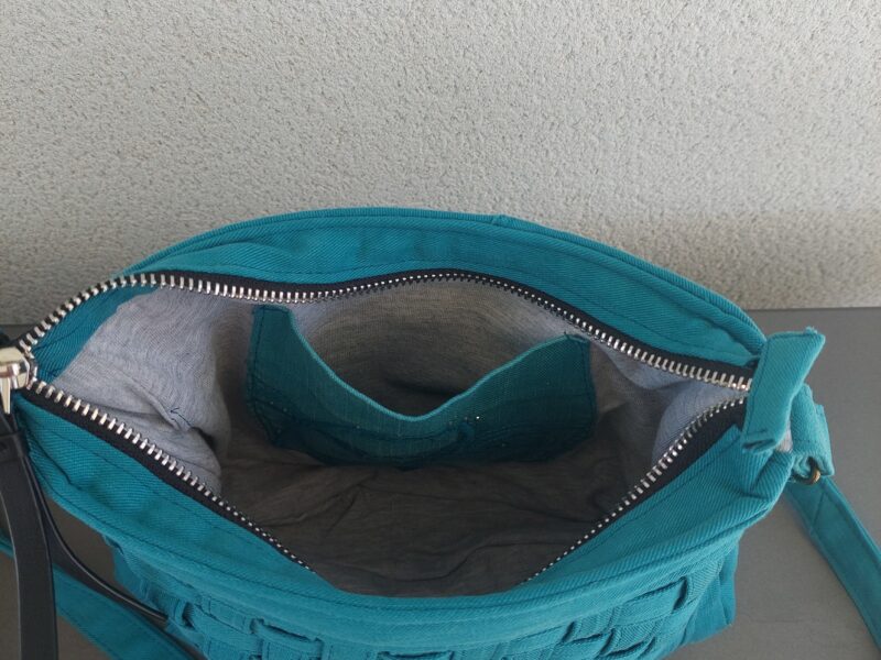 Sac bandoulière Jean Turquoise Tressé