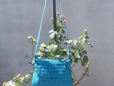Sac bandoulière Jean Turquoise Tressé