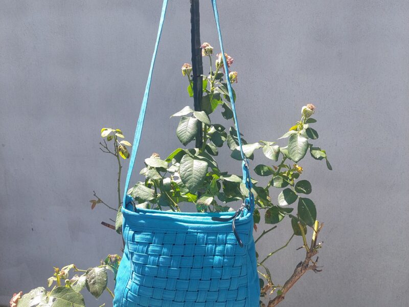 Sac bandoulière Jean Turquoise Tressé