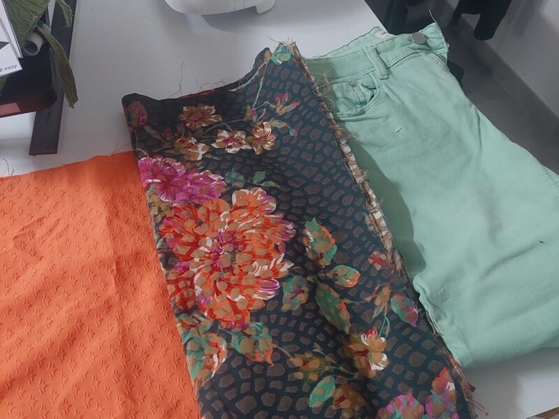 Sac bandoulière Jean Vert & Fleuri Orange