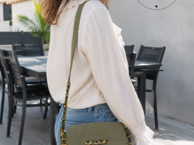 Sac bandoulière Jean Vert & Fleuri Vert Doré
