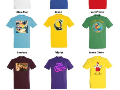 Flocages personnalisés sur textile à la demande et en moins d'une heure