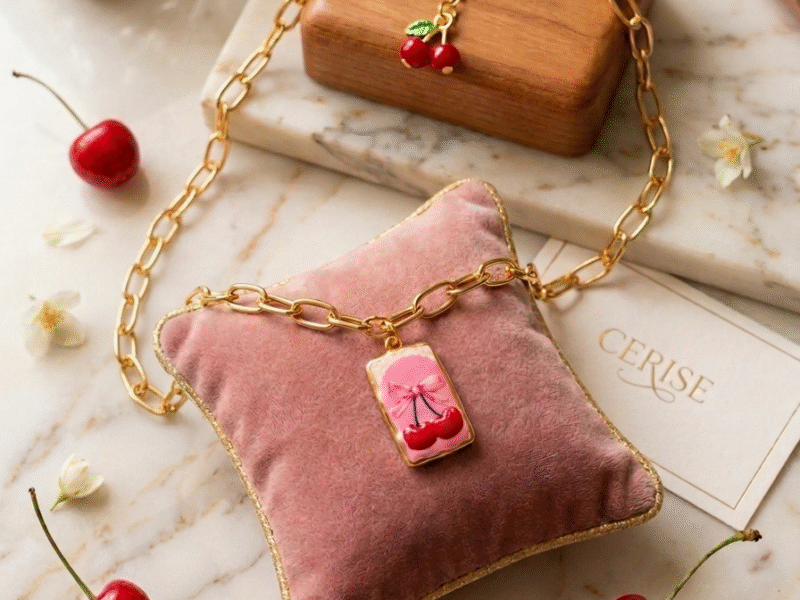 Collier " Le temps des cerises 🍒"