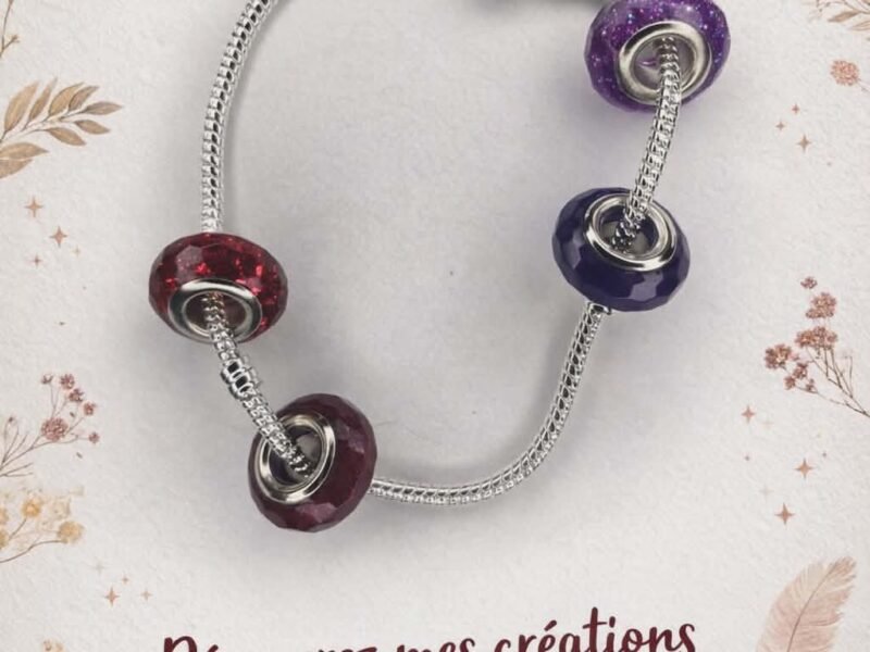 ✨ Bracelet personnalisé en résine – Création unique faite pour vous