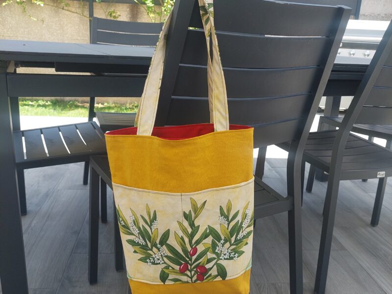 Cabas réversible Provence — Jaune & Rouge