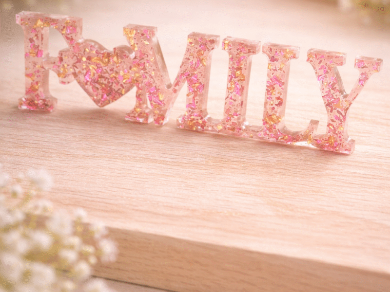 Décoration FAMILY en résine – Élégance & amour