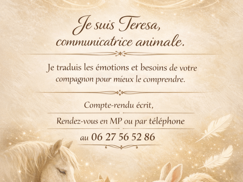 Teresa, Communicatrice Animalière.