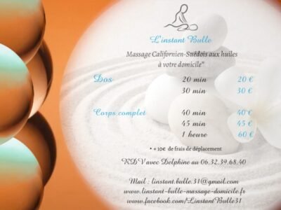Massage Californien-Suédois à domicile