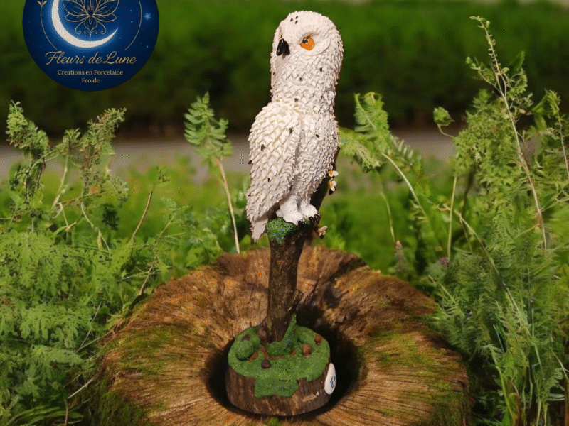Chouette en porcelaine froide