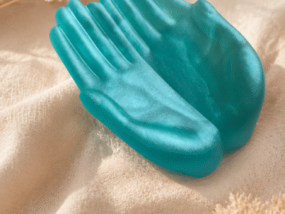 Mains Unies en résine – Vert 10euros ( hors frais d'envoie )