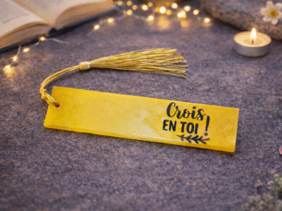 Marque-page en résine – “Crois en toi !”