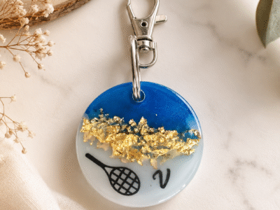 🎾✨ Porte-clé personnalisé en résine – Une création unique sur mesure ✨🎾