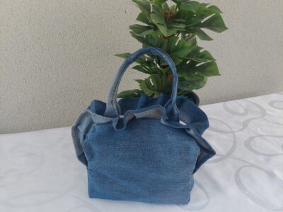 Petit sac porté main jean volant
