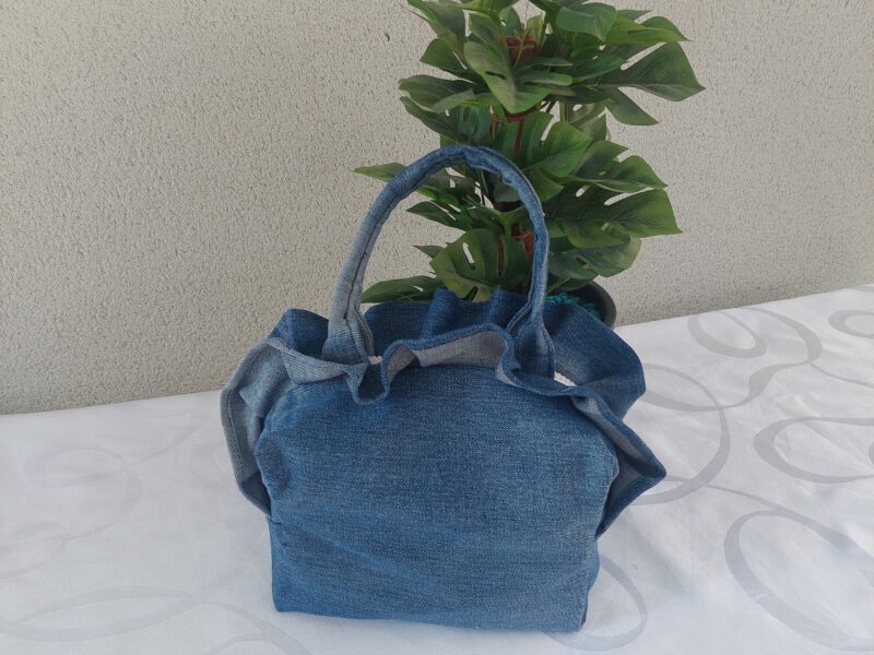 Petit sac porté main jean volant
