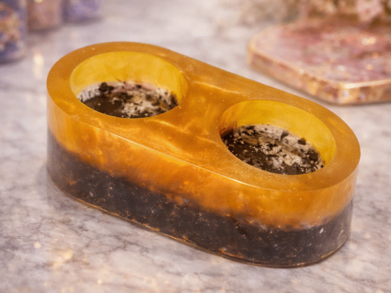 Support bougies en résine – Création artisanale