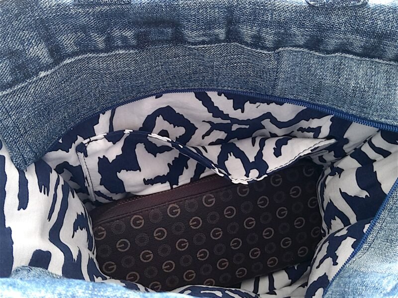 Sac Bandoulière Jean urbain - Création unique fait main